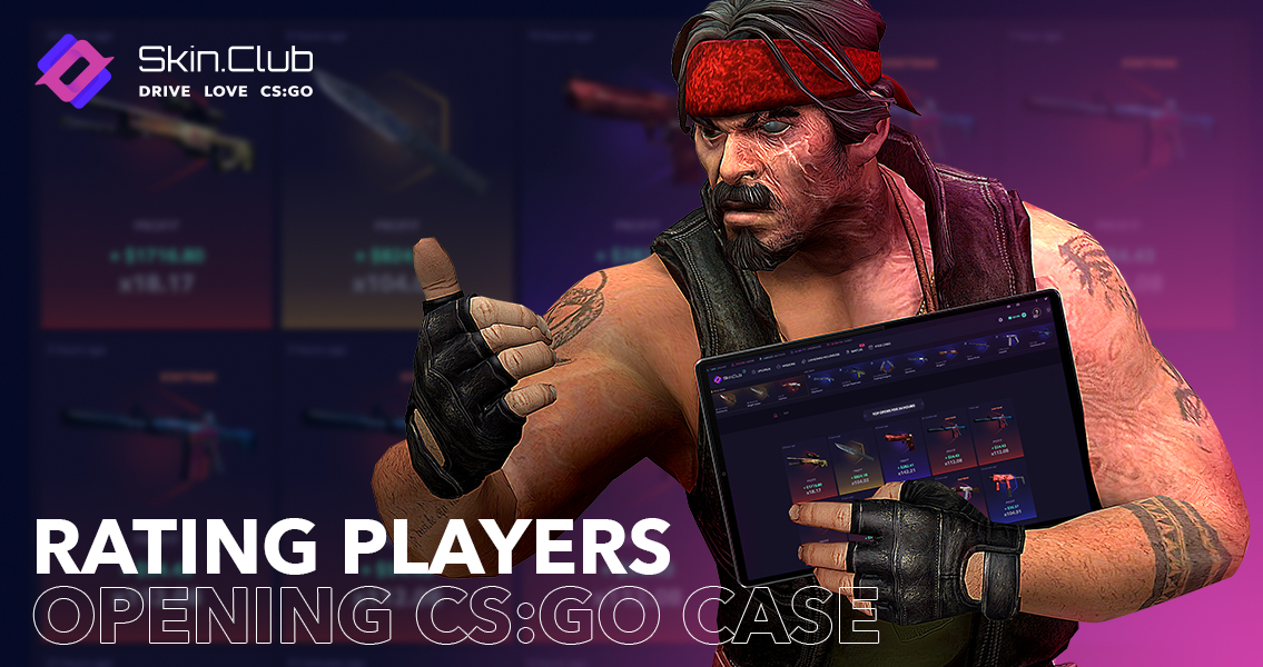 Rating of players opening CS:GO case: the best in 24 hours