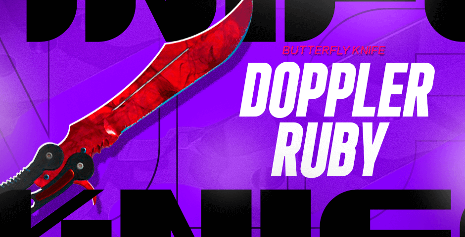 Butterflykniv | Doppler Ruby