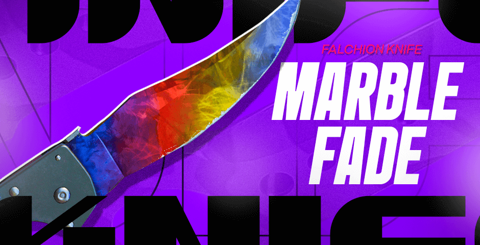 Falchion-Messer | Marmorfärbung