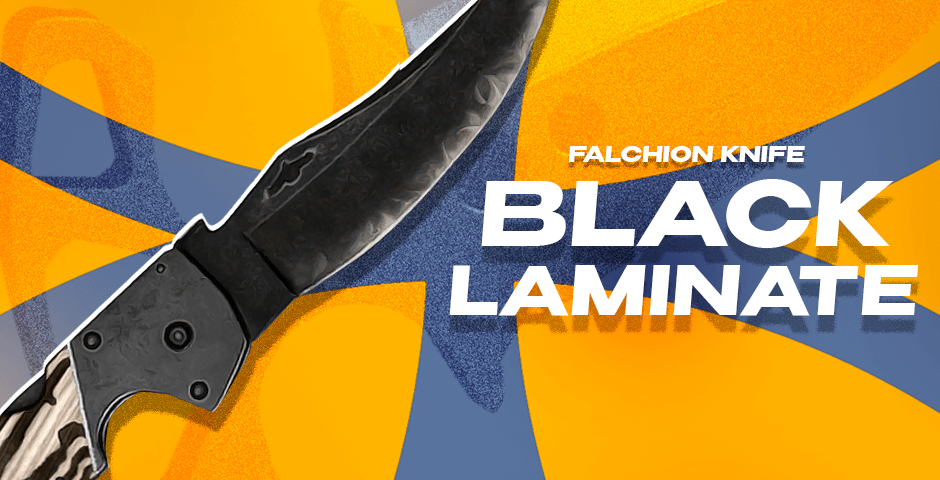Falchion-Messer | Schwarz laminiert