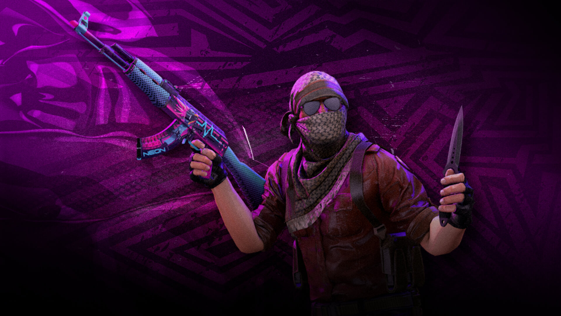 Random4, csgo, purple, HD phone wallpaper