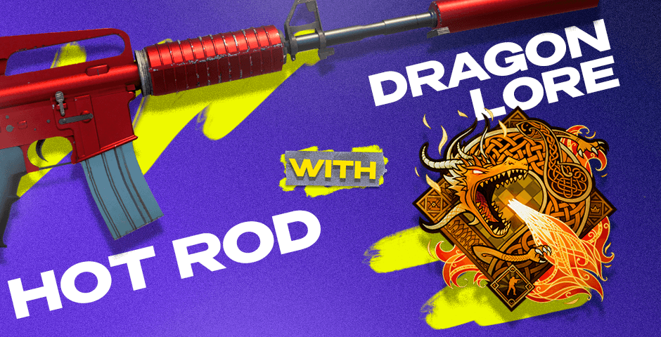 M4A1-S | Hot Rod with Dragon Lore (Foil) Sticker