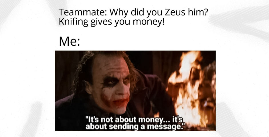 Zeus vs. Knife Kill Meme