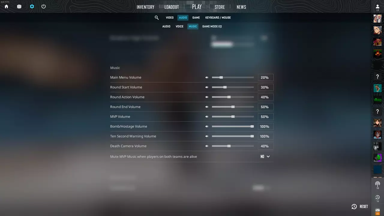 CS2 Music Settings